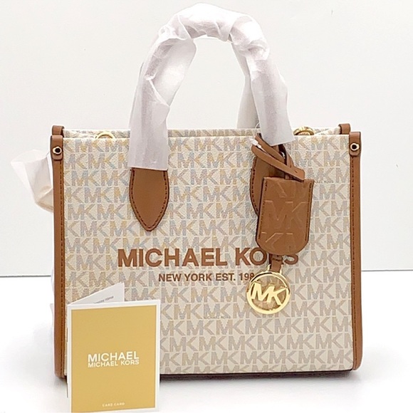Michael Kors Mirella Small Shopper Top Zip Crossbody Bag Vanilla Logo MK
NWT - Picture 8 of 16